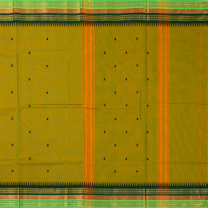 Green Kanchi Cotton Saree For Festive Wear PV MM KC 761