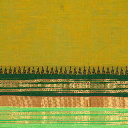 Green Kanchi Cotton Saree For Festive Wear PV MM KC 761