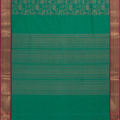 Sea Green And Pink Vanasingaram Kanchi Cotton Saree For Office Wear PV MM KC 642