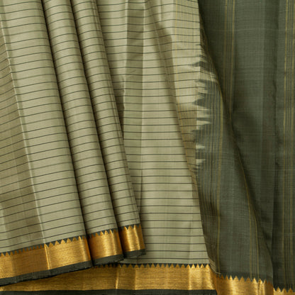 Green Kanchipuram Silk Saree For Festive Wear PV KNN 271