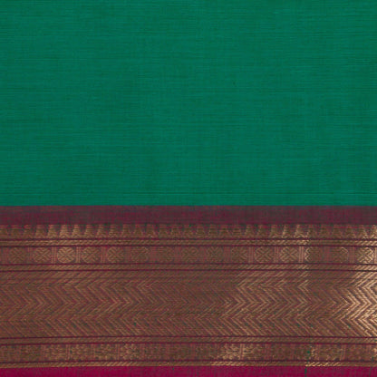 Sea Green And Pink Vanasingaram Kanchi Cotton Saree For Office Wear PV MM KC 642