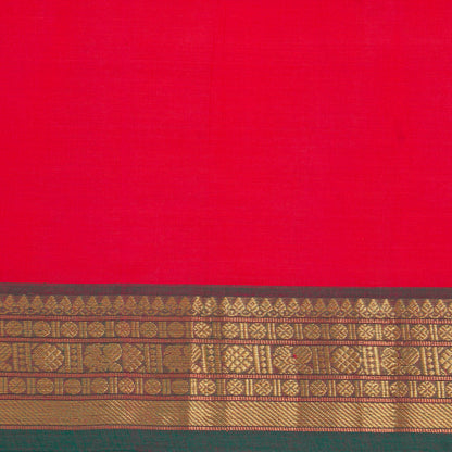 Pink And Green Kanchi Cotton Saree For Festive Wear PV MM KC 835