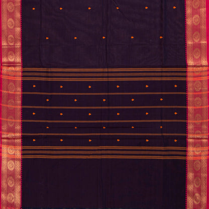 Wine And Pink Kanchi Cotton Saree For Festive Wear PV MM KC 767