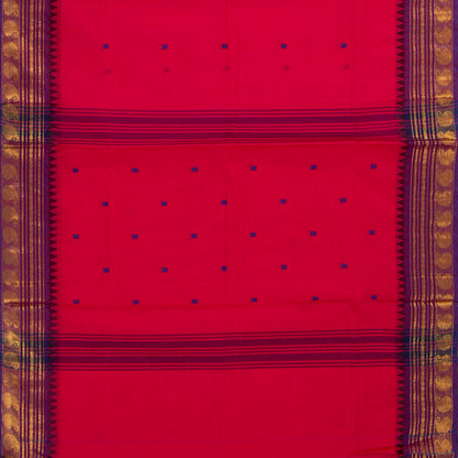 Pink And Purple  Kanchi Cotton Saree For Festive Wear PV MM KC 762