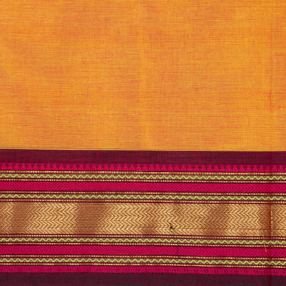 Peach And Magenta Kanchi Cotton Saree For Festive Wear PV MM KC 850