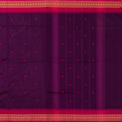 Magenta And Pink Kanchi Cotton Saree For Festive Wear PV MM KC 849