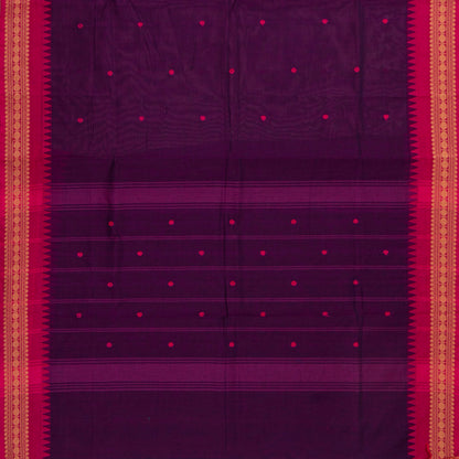 Magenta And Pink Kanchi Cotton Saree For Festive Wear PV MM KC 849