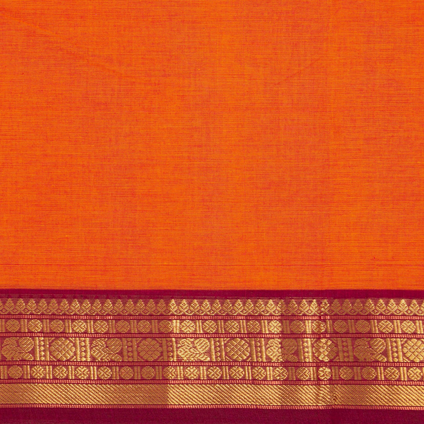 Orange And Magenta Kanchi Cotton Saree For Festive Wear PV MM KC 793