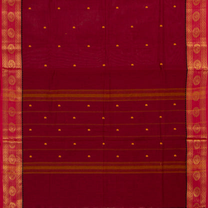 Maroon And Pink Kanchi Cotton Saree For Festive Wear PV MM KC 798