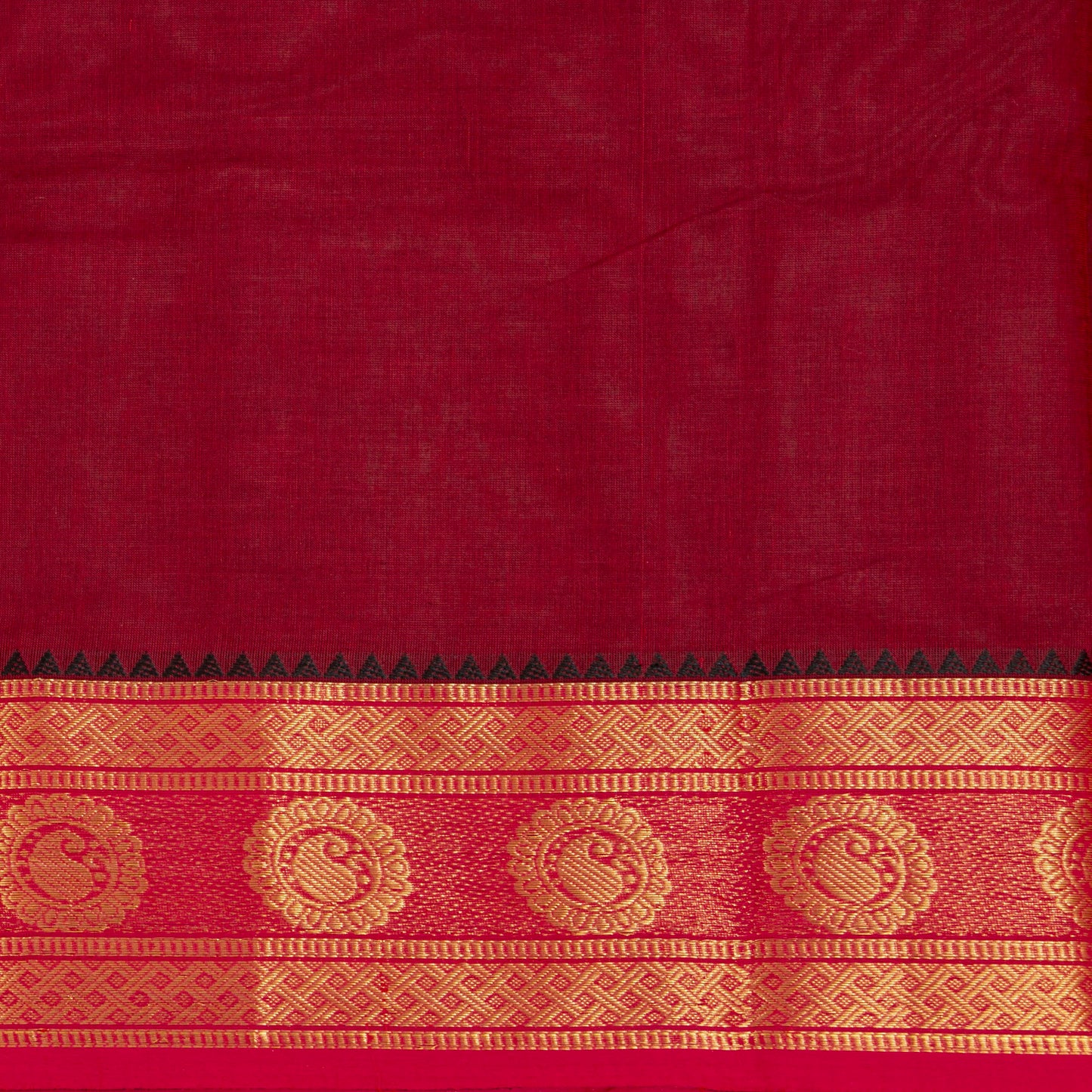 Maroon And Pink Kanchi Cotton Saree For Festive Wear PV MM KC 798