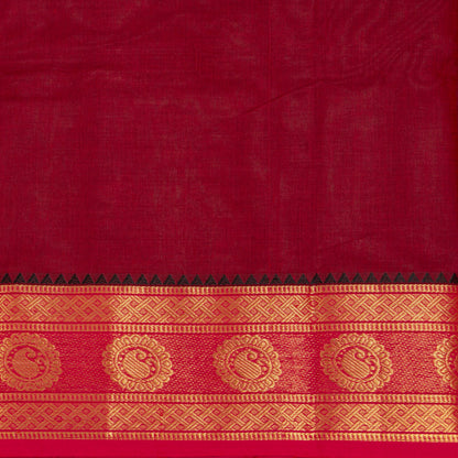 Maroon And Pink Kanchi Cotton Saree For Festive Wear PV MM KC 798