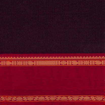 Purple And Red Kanchi Cotton Saree For Office Wear PV MM KC 664