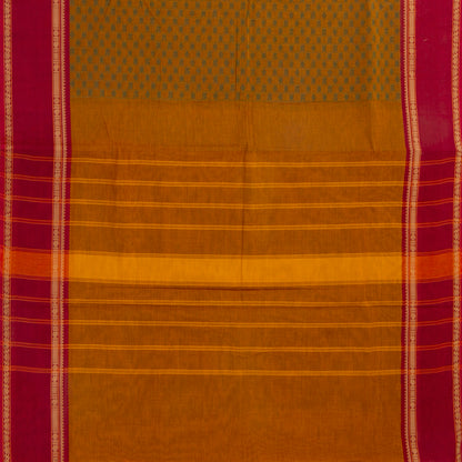 Mustard And Red Kanchi Cotton Saree PV MM KC 663