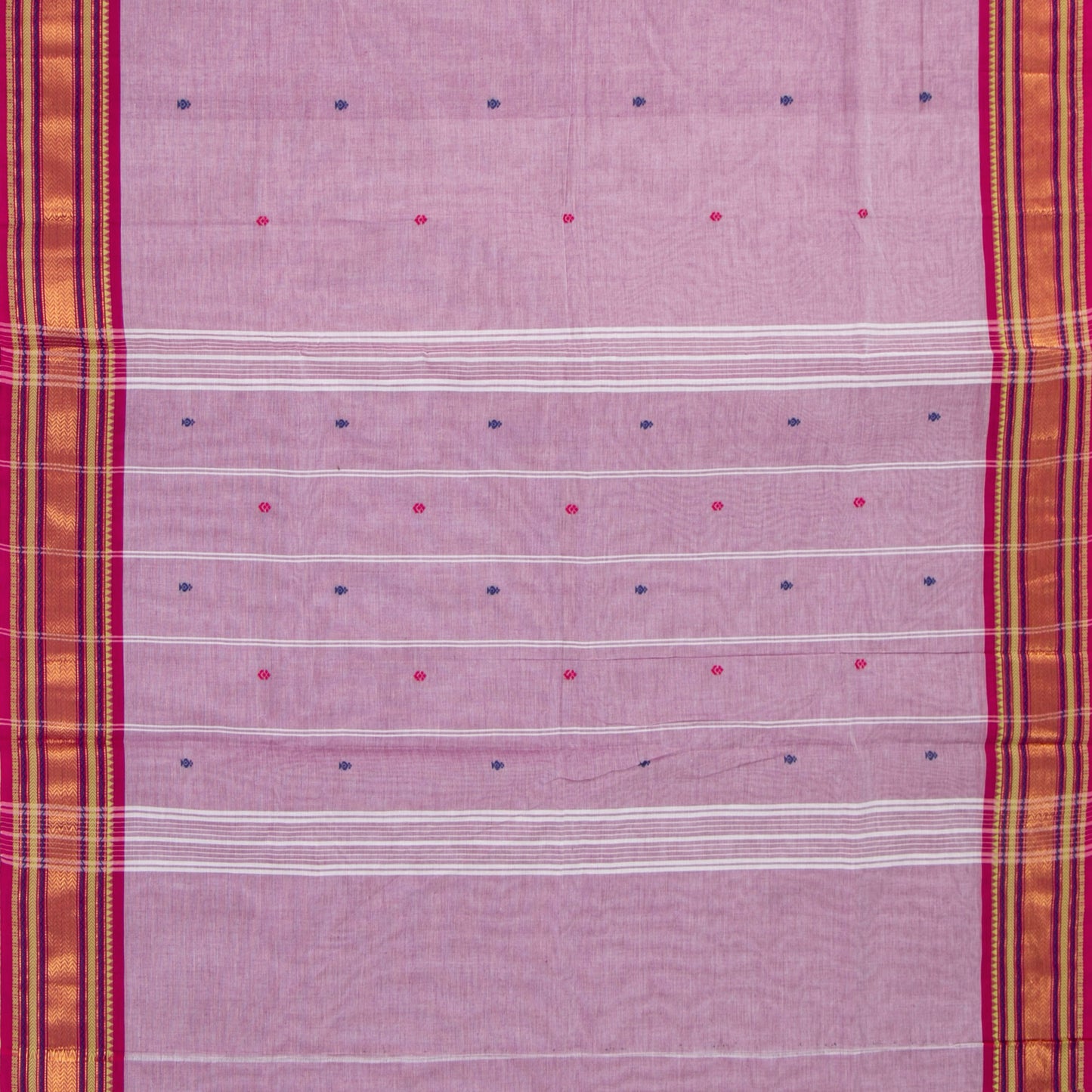 Pink Kanchi Cotton Saree For Festive Wear PV MM KC 771