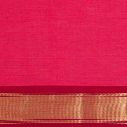 Pink And Maroon Kanchi Cotton Saree For Festive Wear PV MM KC 797