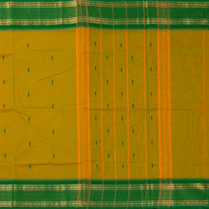 Green Kanchi Cotton Saree For Festive Wear PV MM KC 834