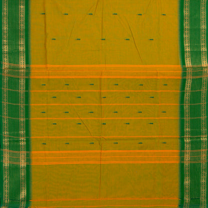 Green Kanchi Cotton Saree For Festive Wear PV MM KC 834