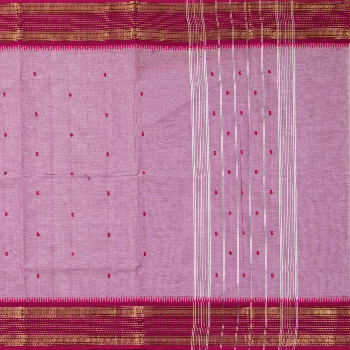 Pastel Pink Kanchi Cotton Saree For Festive Wear PV MM KC 825