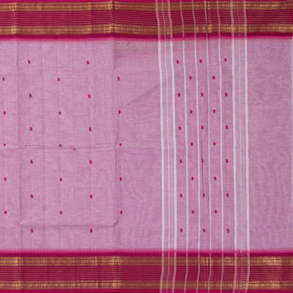Pastel Pink Kanchi Cotton Saree For Festive Wear PV MM KC 825