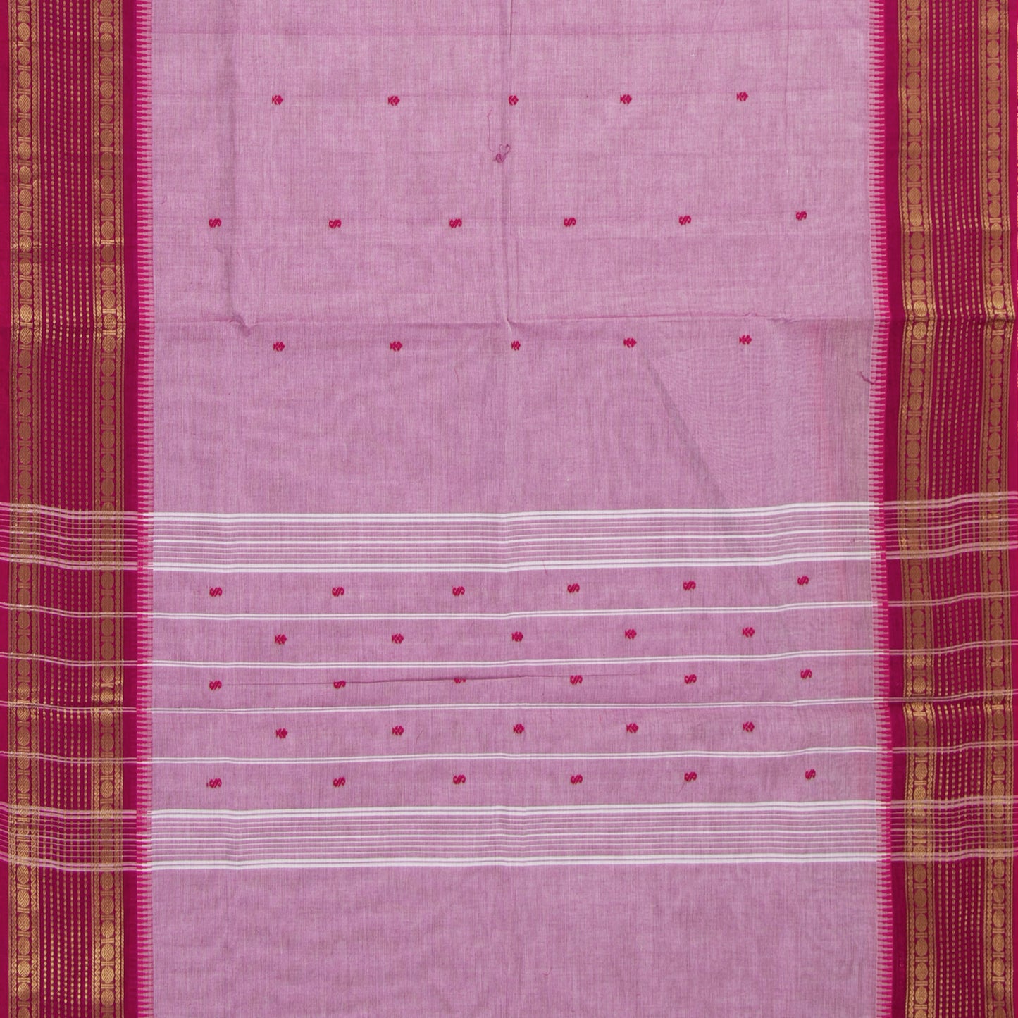 Pastel Pink Kanchi Cotton Saree For Festive Wear PV MM KC 825