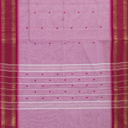 Pastel Pink Kanchi Cotton Saree For Festive Wear PV MM KC 825