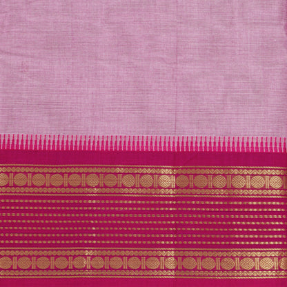 Pastel Pink Kanchi Cotton Saree For Festive Wear PV MM KC 825