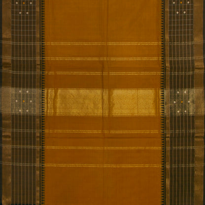 Mustard And Mehandi Green Kanchi Cotton Saree PV MM KC 647