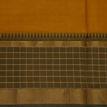 Mustard And Mehandi Green Kanchi Cotton Saree PV MM KC 647