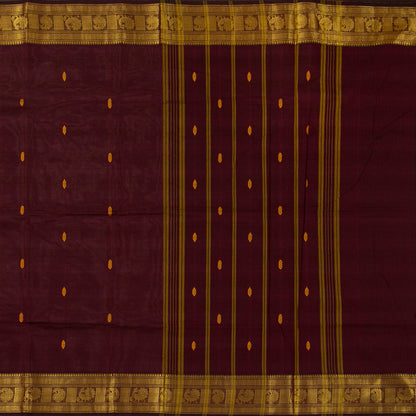 Maroon Kanchi Cotton Saree For Festive Wear PV MM KC 823