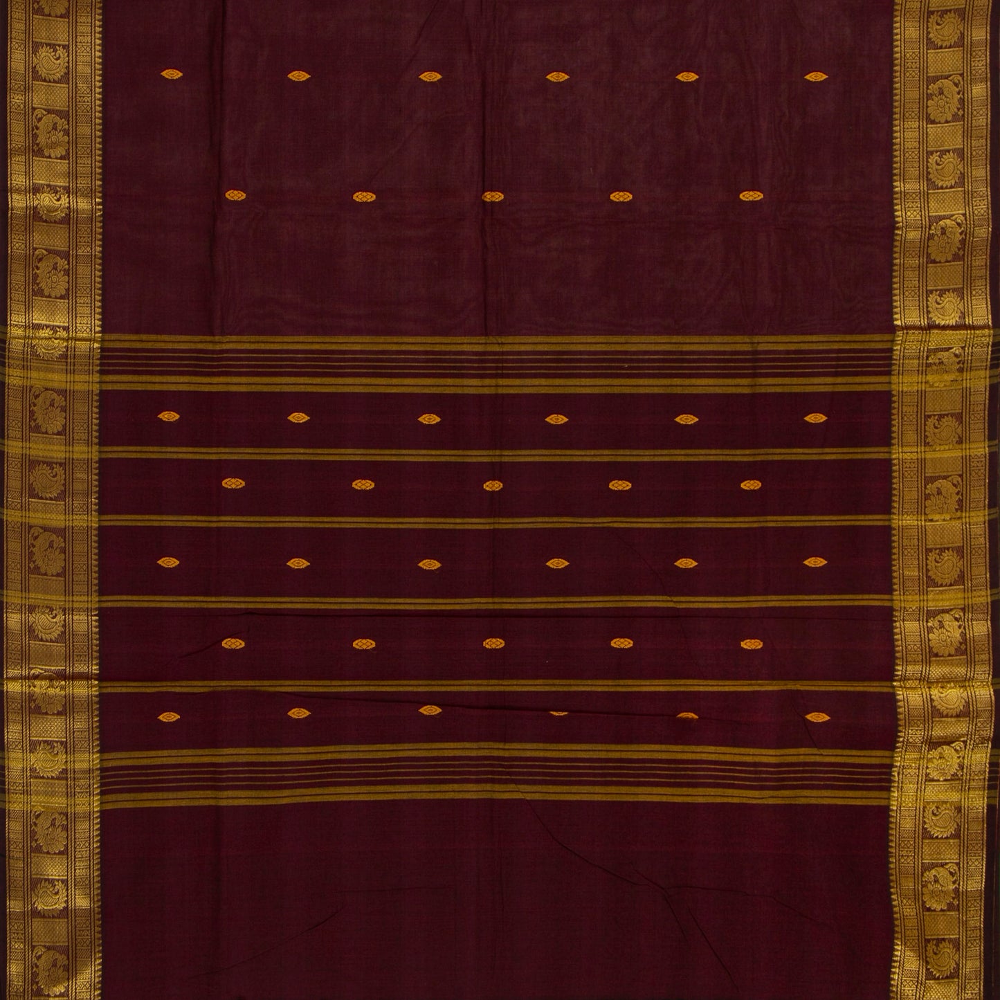 Maroon Kanchi Cotton Saree For Festive Wear PV MM KC 823