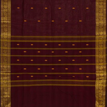 Maroon Kanchi Cotton Saree For Festive Wear PV MM KC 823