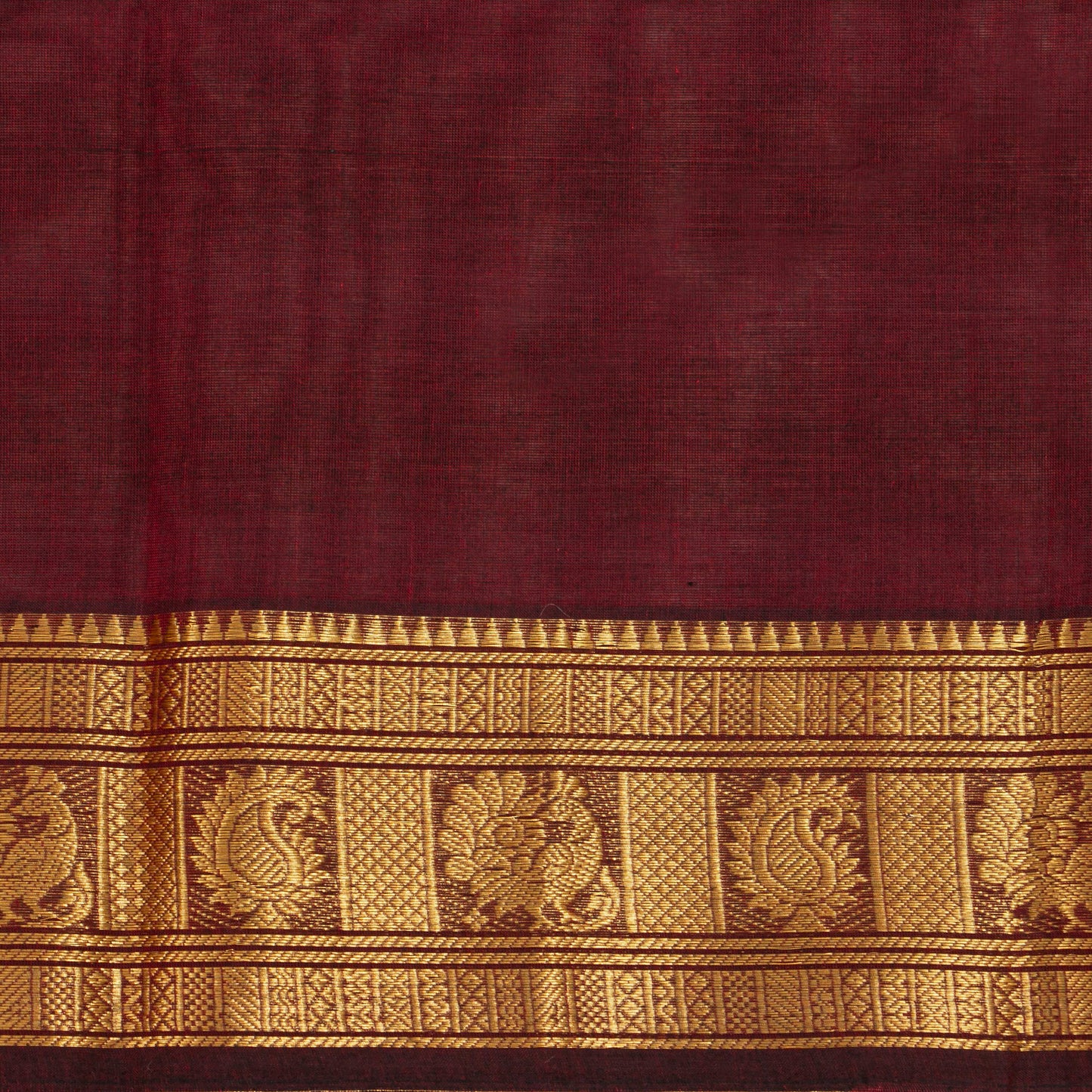 Maroon Kanchi Cotton Saree For Festive Wear PV MM KC 823