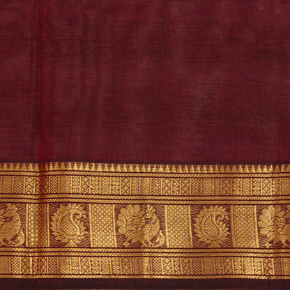 Maroon Kanchi Cotton Saree For Festive Wear PV MM KC 823