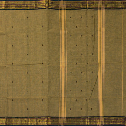 Fawn And Blue Kanchi Cotton Saree For Festive Wear PV MM KC 840