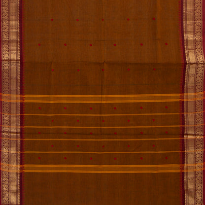 Mustard And Maroon  Kanchi Cotton Saree For Festive Wear PV MM KC 763