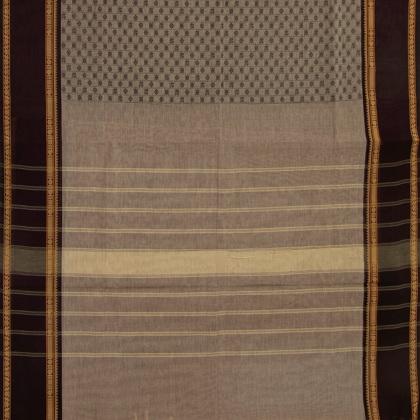 Fawn And Brown Kanchi Cotton Saree For Office Wear PV MM KC 674