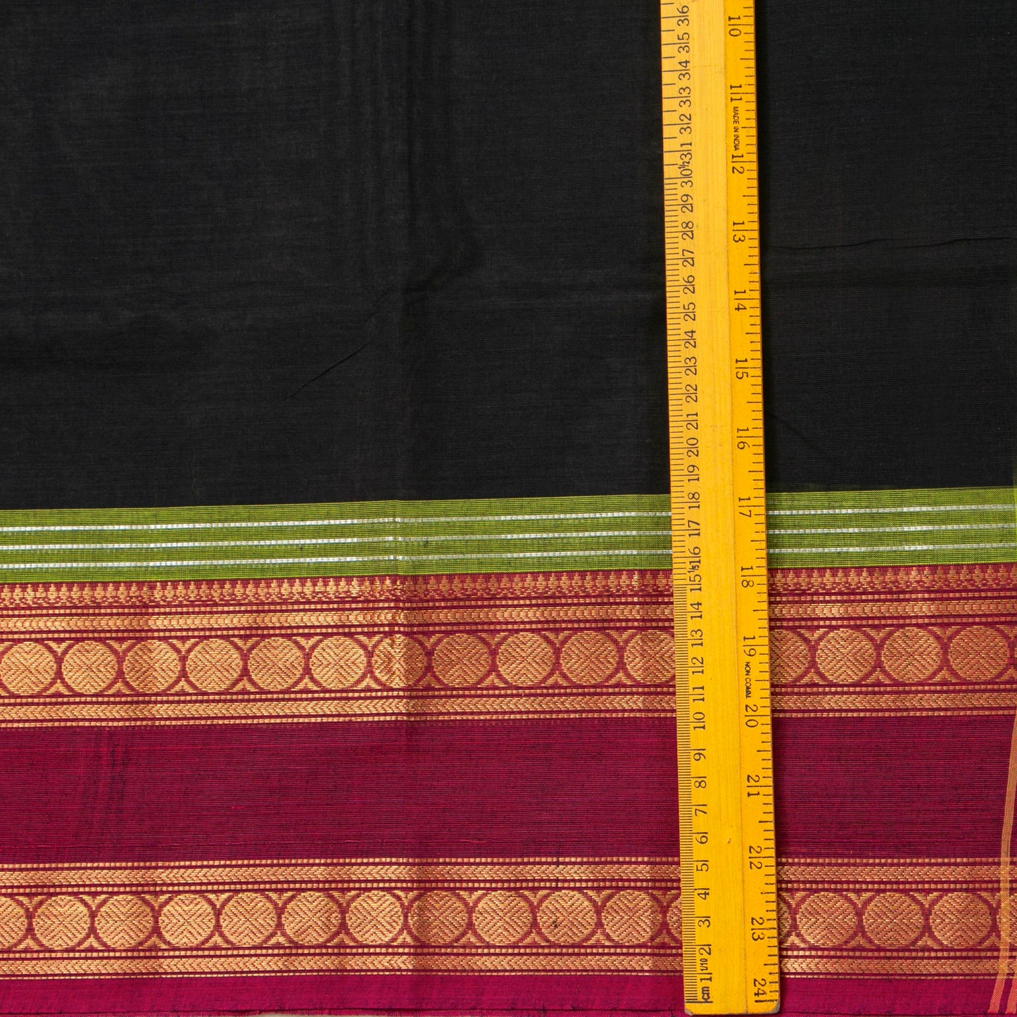 Black And Magenta Kanchi Cotton Saree For Festive Wear PV MM KC 720