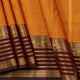 Mustard And Brown Kanchi Cotton Saree For Festive Wear PV MM KC 697