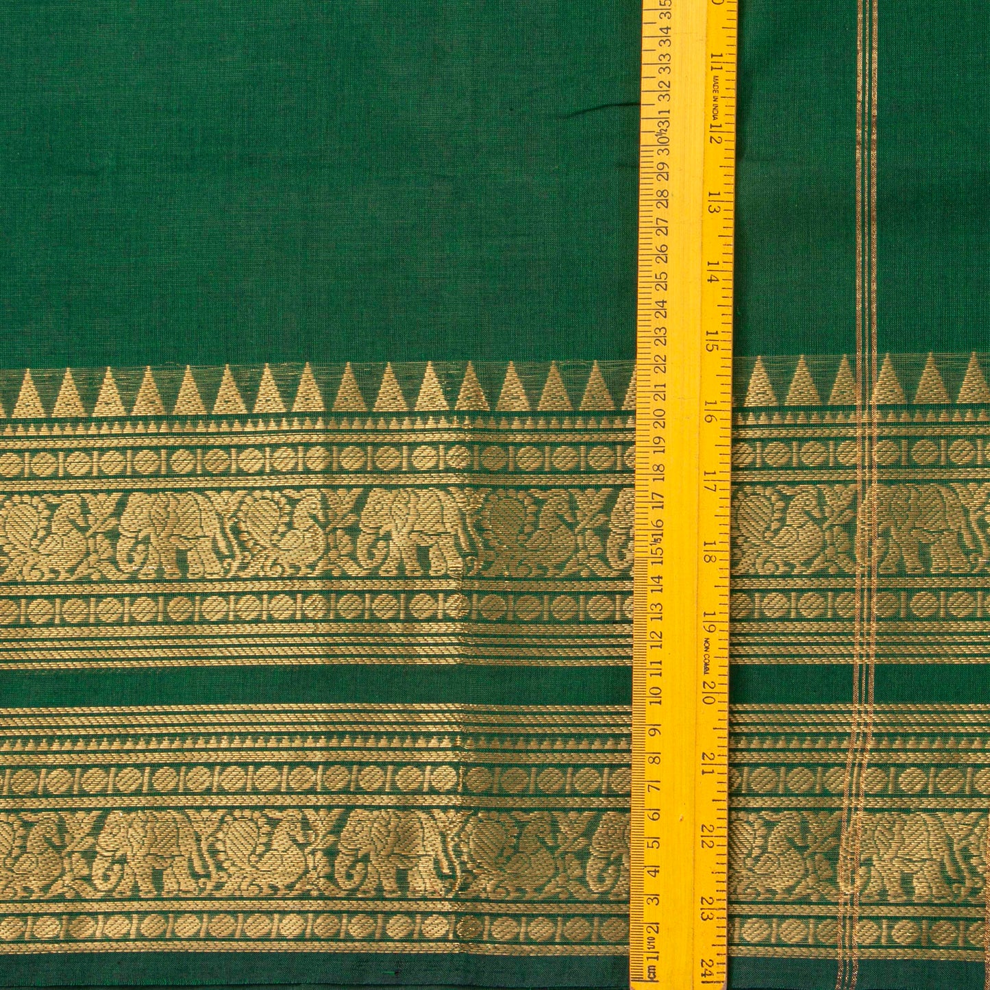 Green  Kanchi Cotton Saree For Festive Wear PV MM KC 724