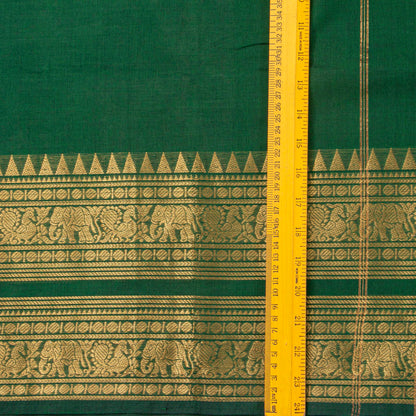 Green  Kanchi Cotton Saree For Festive Wear PV MM KC 724