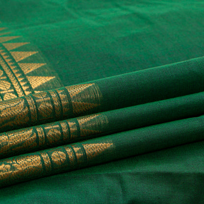 Green  Kanchi Cotton Saree For Festive Wear PV MM KC 724