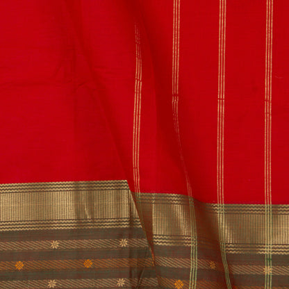 Red, Maroon And Olive Kanchi Cotton Saree For Festive Wear PV MM KC 337
