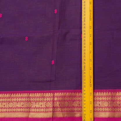 Wine And Pink Kanchi Cotton Saree For Festive Wear PV MM KC 790
