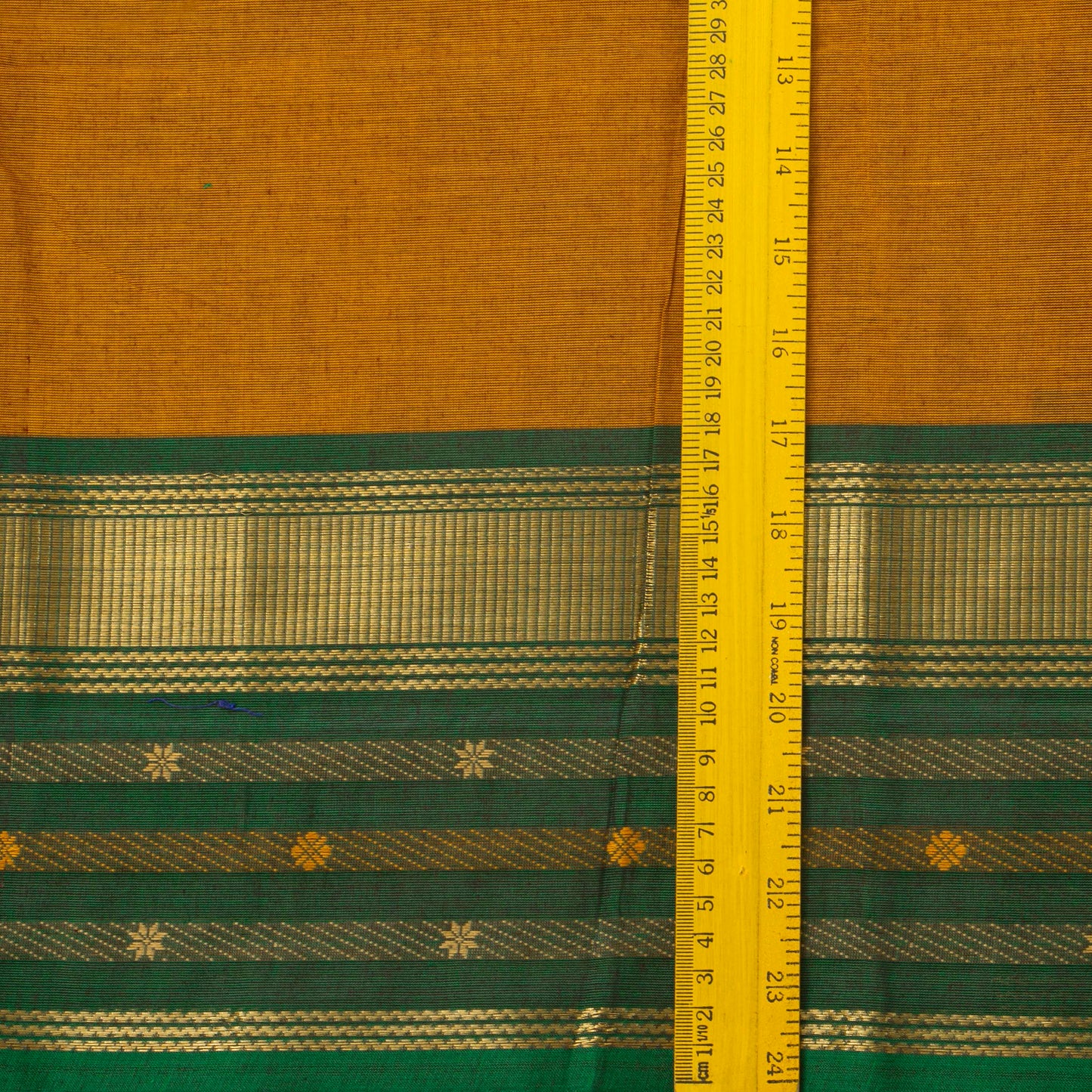Mustard Kanchi Cotton Saree With Ganga Jamuna Border For Festive Wear PV MM KC 350