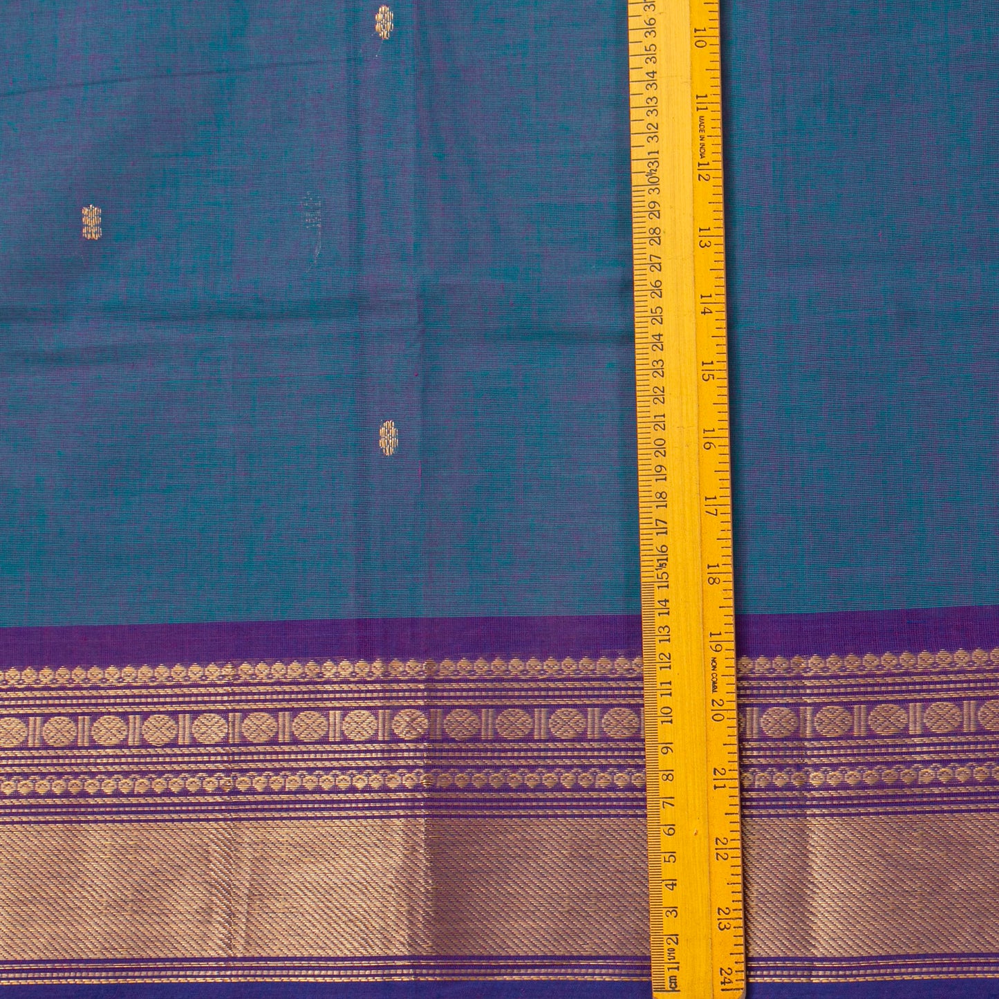 Blue And Violet Kanchi Cotton Saree For Festive Wear PV MM KC 787