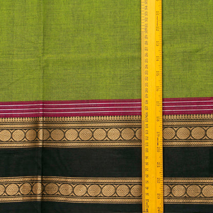 Green And Pink Kanchi Cotton Saree For Festive Wear PV MM KC 718
