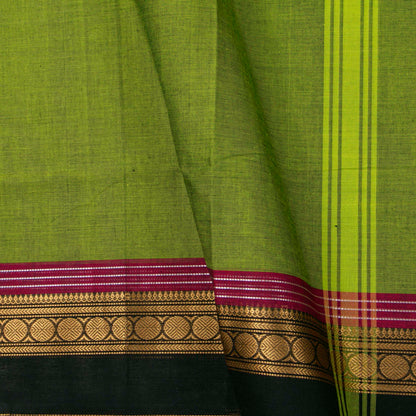Green And Pink Kanchi Cotton Saree For Festive Wear PV MM KC 718
