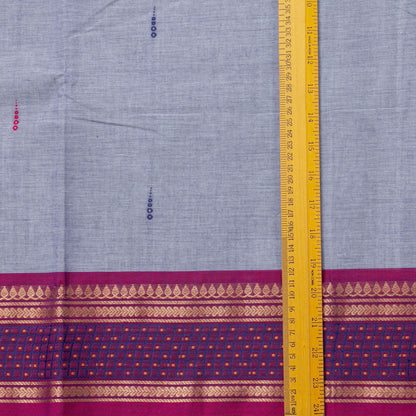 Lilac And Magenta Kanchi Cotton Saree For Festive Wear PV MM KC 839