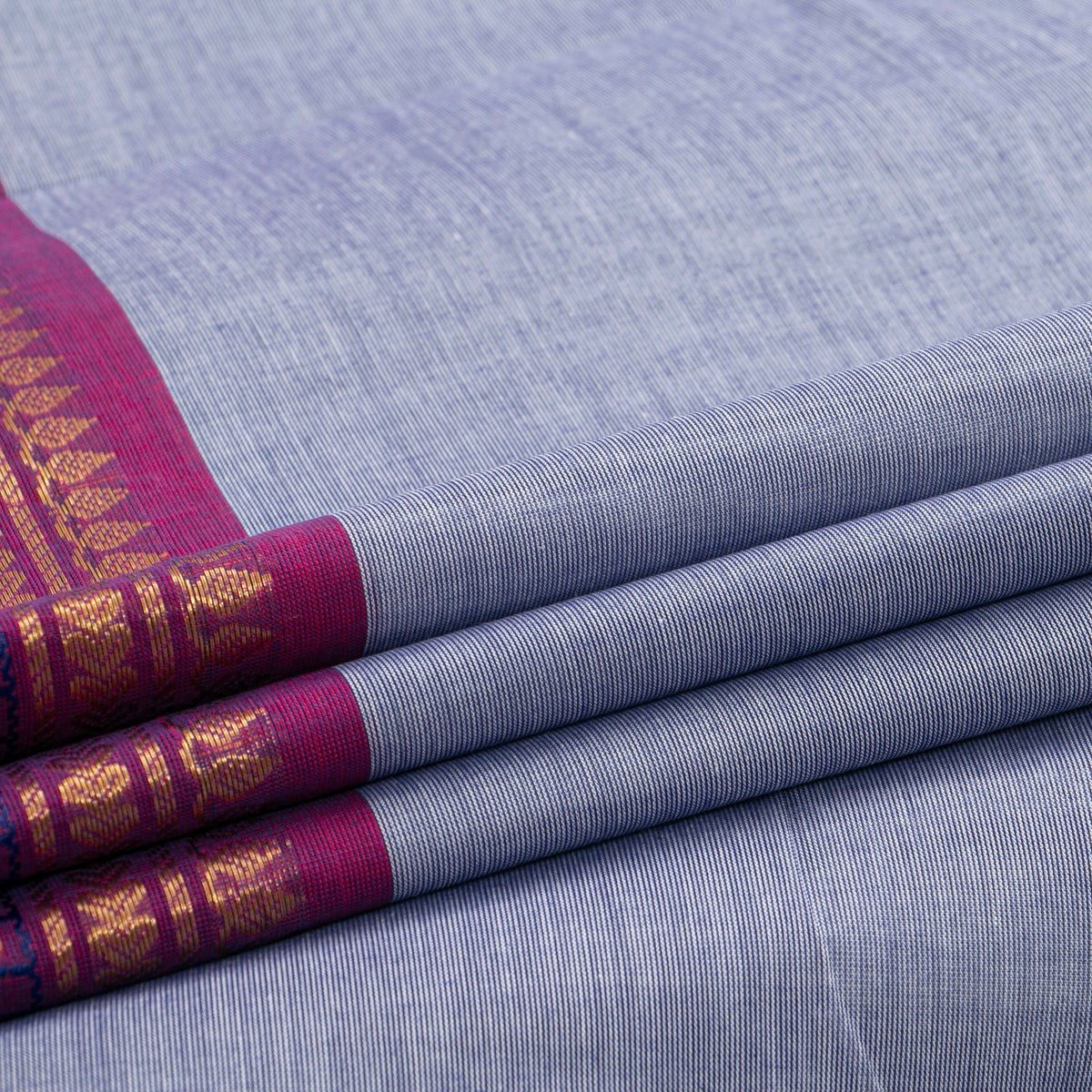 Lilac And Magenta Kanchi Cotton Saree For Festive Wear PV MM KC 839