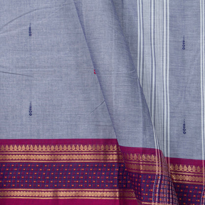 Lilac And Magenta Kanchi Cotton Saree For Festive Wear PV MM KC 839